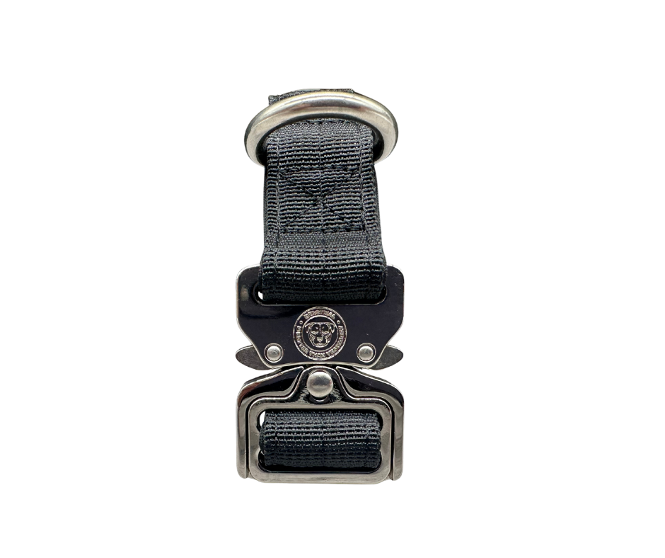 Puppy Nylon BTactical™ Collar | Midnight Black - The Bark Market