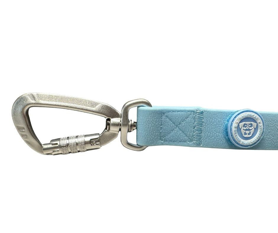 PVC BTactical™ Carabiner Clip Lead | Pastel Blue - The Bark Market