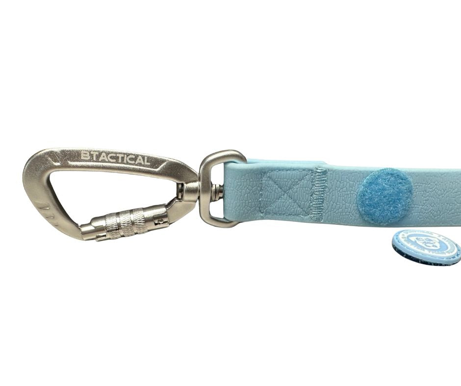 PVC BTactical™ Carabiner Clip Lead | Pastel Blue - The Bark Market