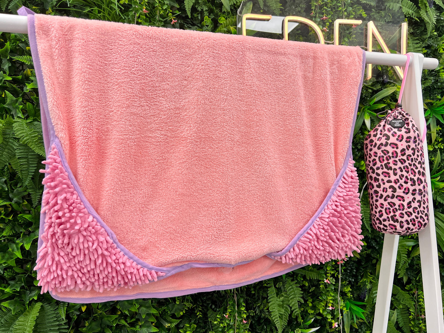 Blushing Leopard - Dog Towel + Carry Bag - The Bark Market