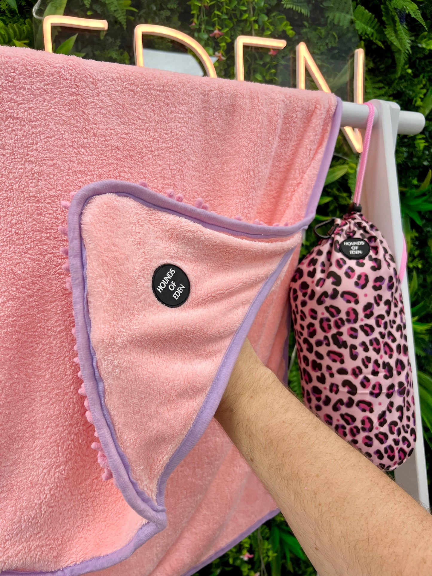 Blushing Leopard - Dog Towel + Carry Bag - The Bark Market