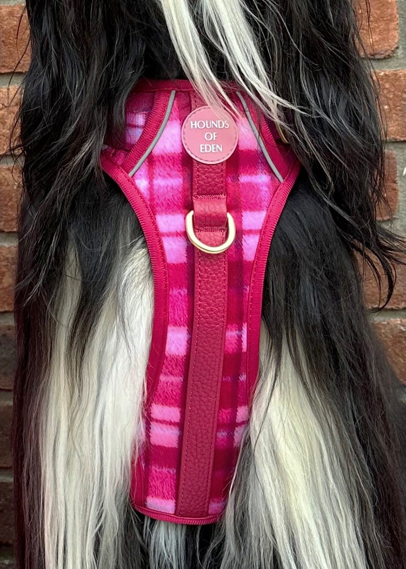 Rose Berry Plaid - Supaw Strong™ Lite Dog Harness (XS-XL) - The Bark Market