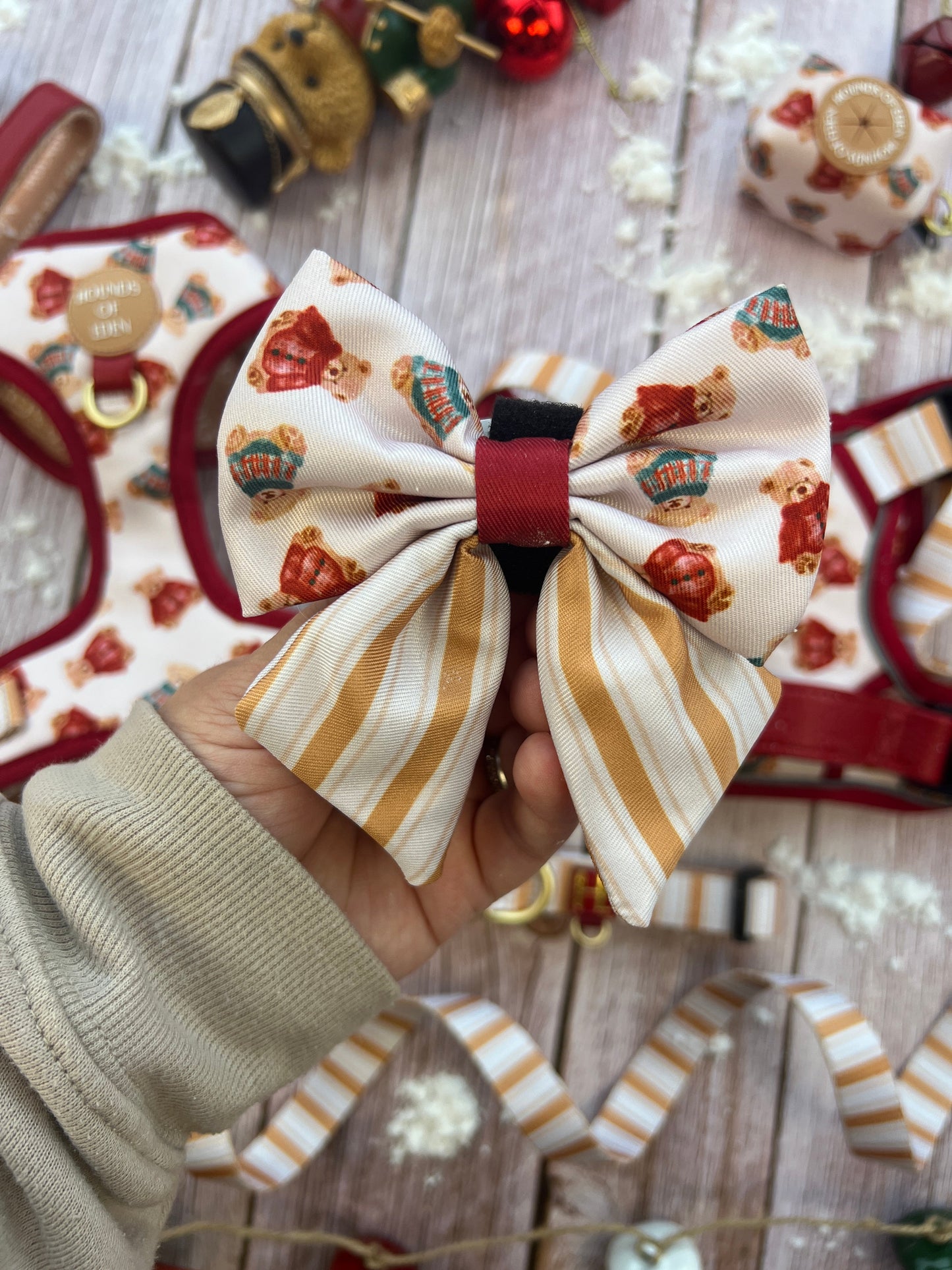 Harrold + Hattie Bears Dog Collar + Tag Holder - The Bark Market