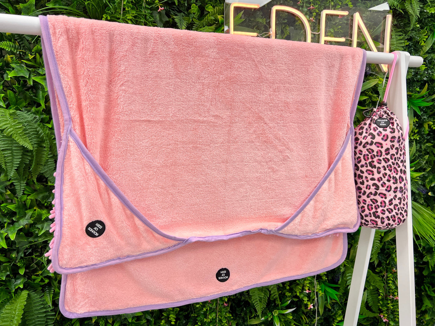 Blushing Leopard - Dog Towel + Carry Bag - The Bark Market
