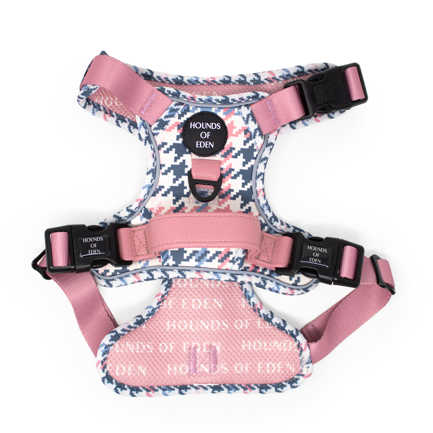 Pink Houndstooth Dog Supaw Strong Lite™ Harness (XS-XL) - The Bark Market