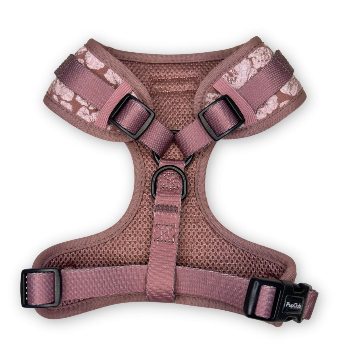 Luxe Adjustable Harness - Mocha Petals - The Bark Market