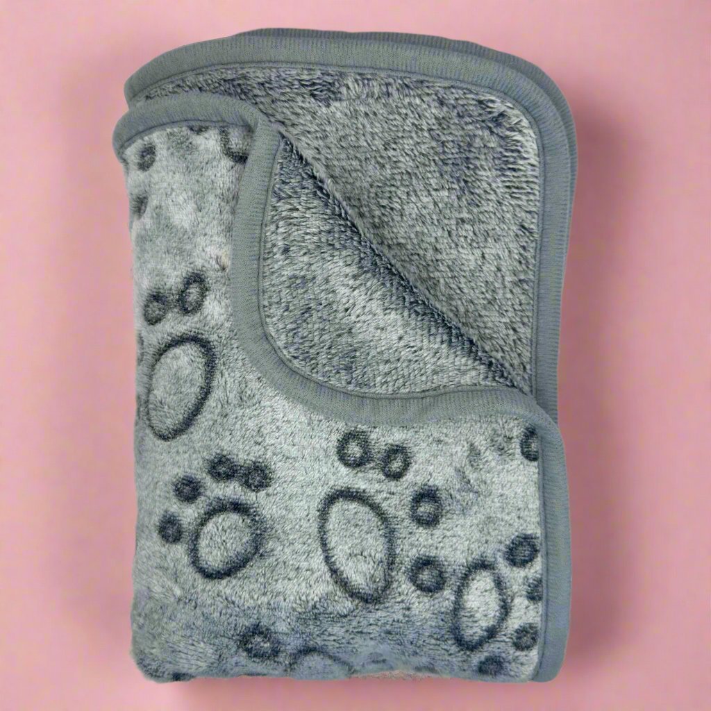 Dog Blanket - Grey Paws - The Bark Market