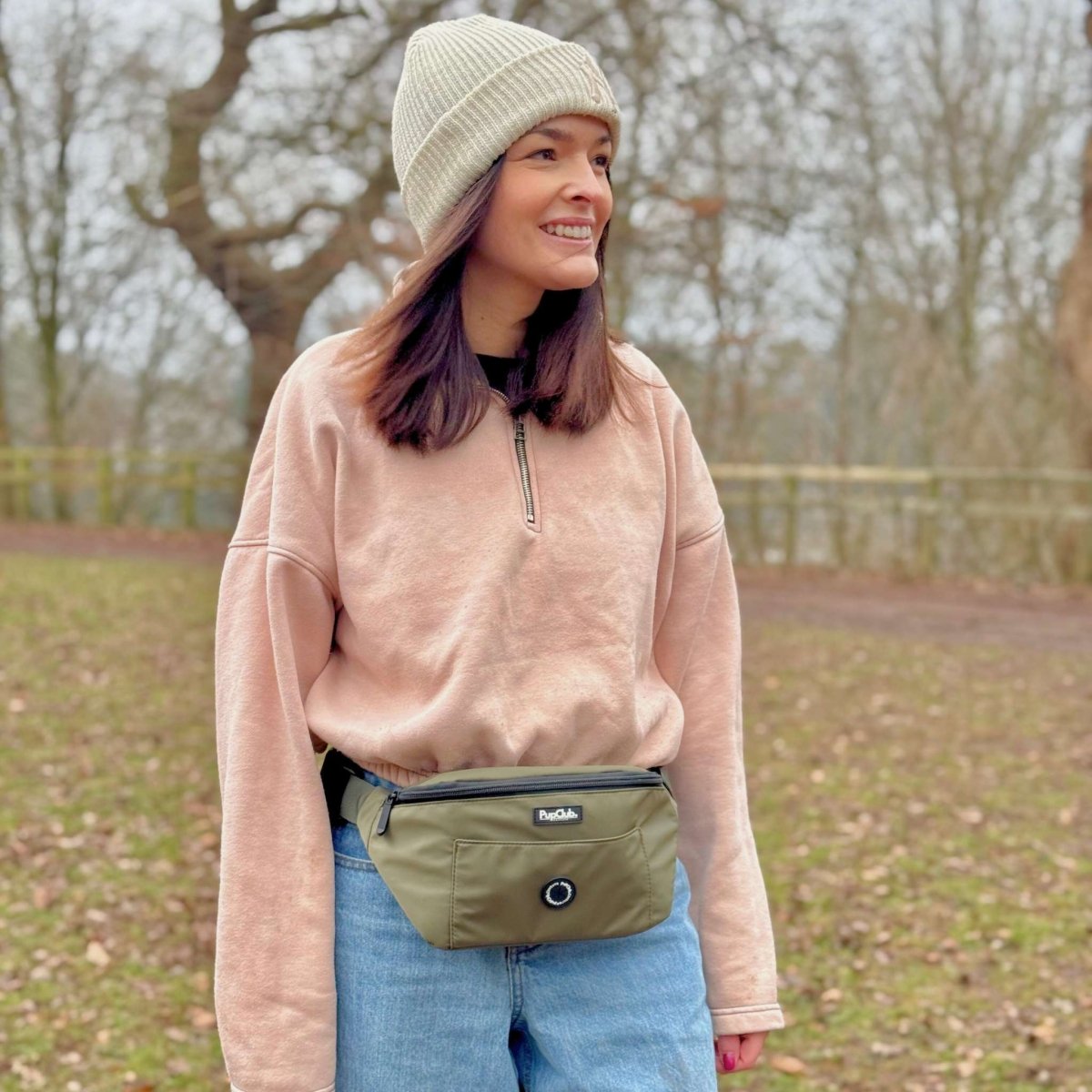 Dog Walking Bum Bag - Khaki Green - The Bark Market