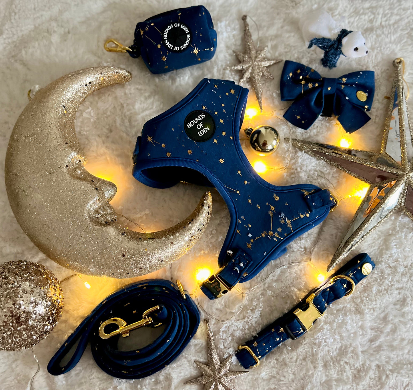 Sapphire Stars Velvet Harness - The Bark Market