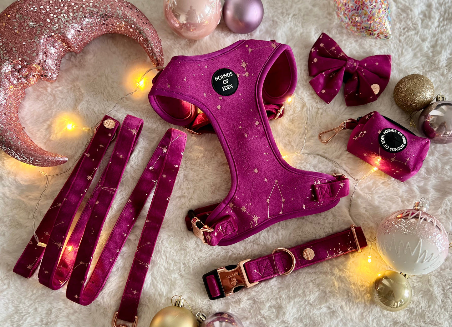 Magenta Sky Velvet Harness - The Bark Market