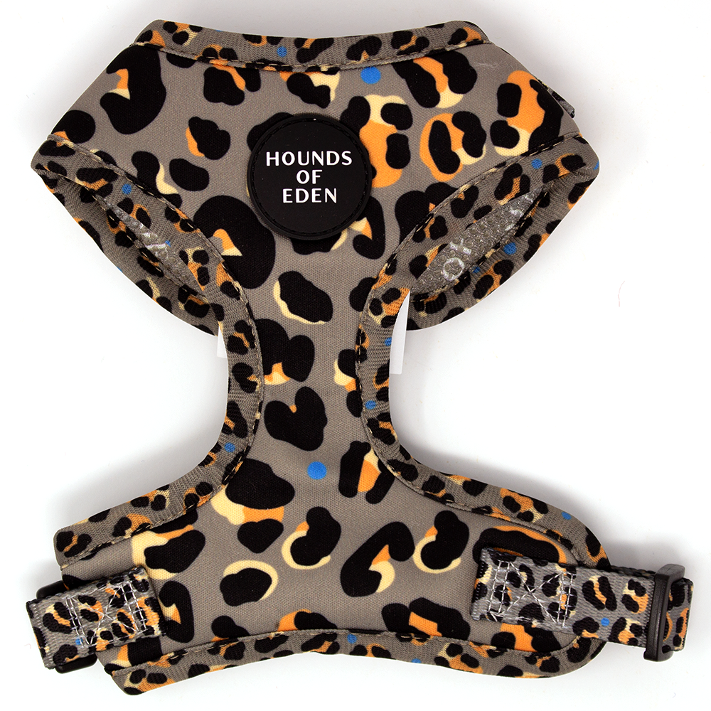 'Steel Leopard' - Khaki/Grey Dog Collar - The Bark Market