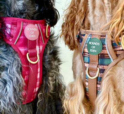 Rose Berry Plaid - Supaw Strong™ Lite Dog Harness (XS-XL) - The Bark Market