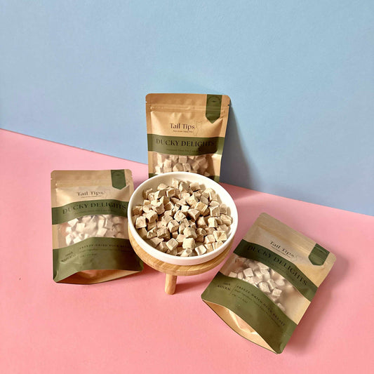 Ducky Delights - 100% Freeze-Dried Duck Treats | Novel Protein | Tail Tips UK