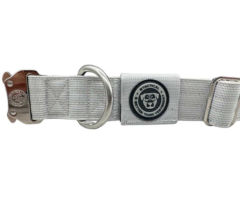4cm Nylon BTactical™ Tracker Collar | Misty Grey - The Bark Market