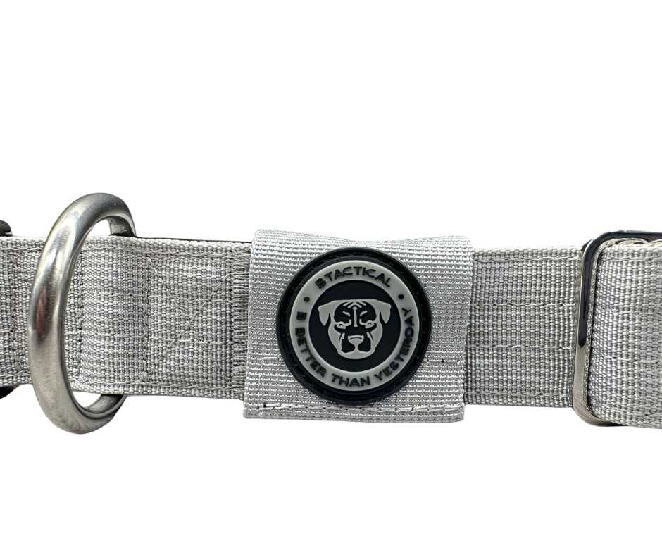 4cm Nylon BTactical™ Tracker Collar | Misty Grey - The Bark Market