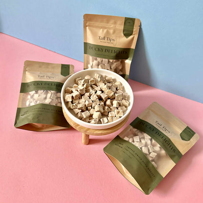 Ducky Delights - 100% Freeze-Dried Duck Treats | Novel Protein | Tail Tips UK | 40g pack