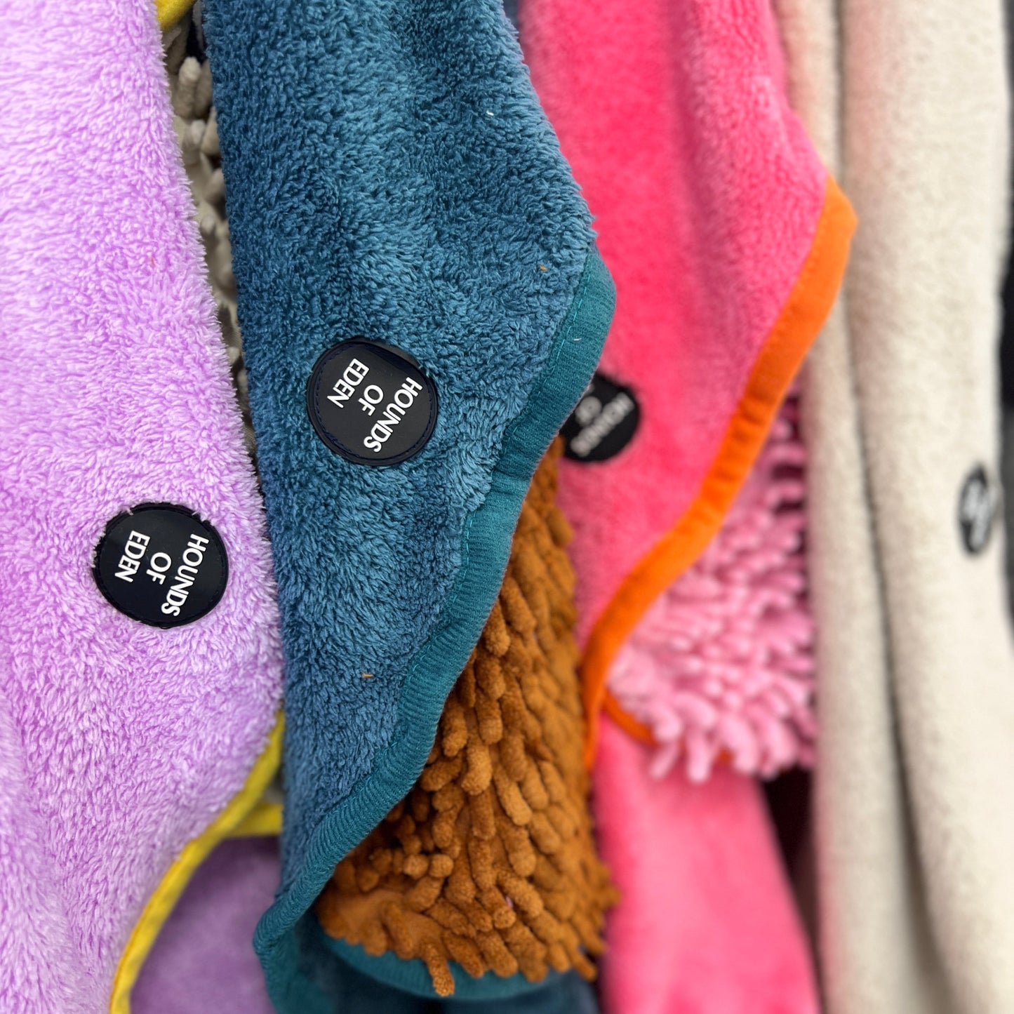 Bunny Tales Blue - Dog Towel + Carry Bag - The Bark Market