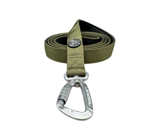 Nylon BTactical™ Carabiner Clip Lead | Khaki Green - The Bark Market
