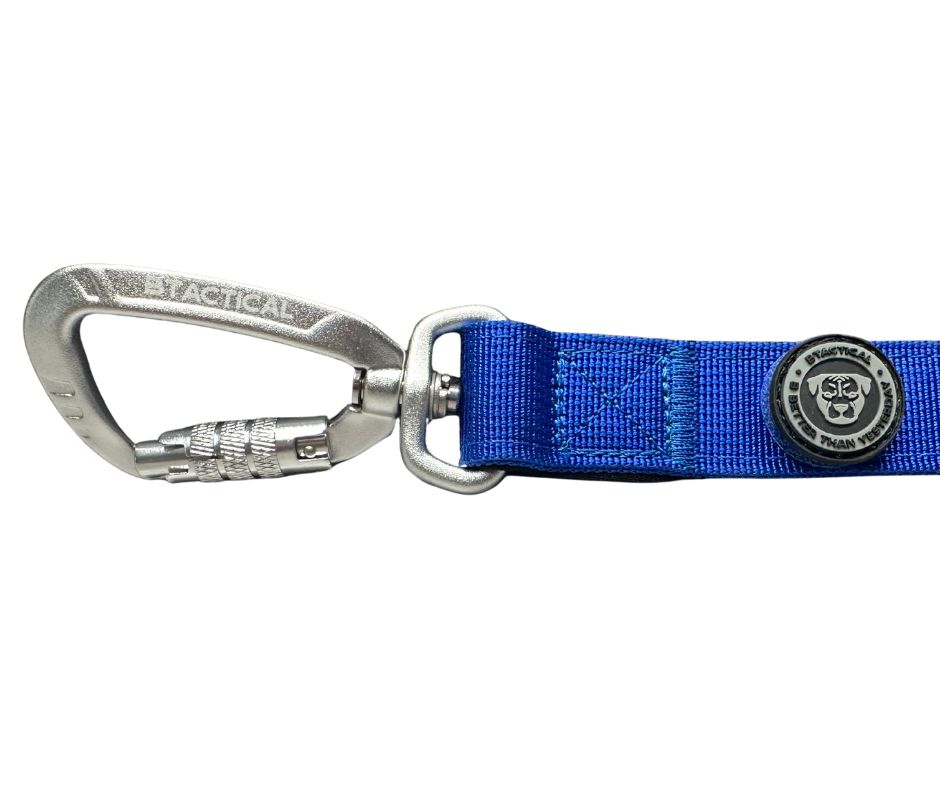 Nylon BTactical™ Carabiner Clip Lead | Royal Blue - The Bark Market