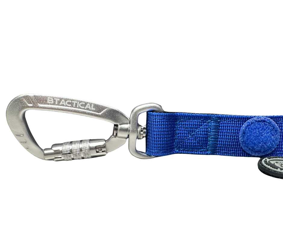 Nylon BTactical™ Carabiner Clip Lead | Royal Blue - The Bark Market