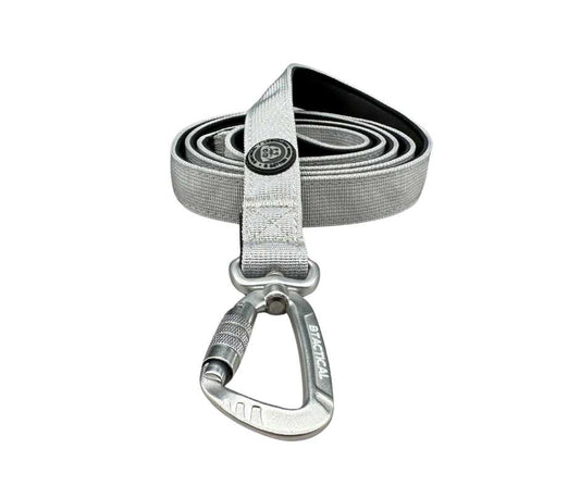Nylon BTactical™ Carabiner Clip Lead | Misty Grey - The Bark Market