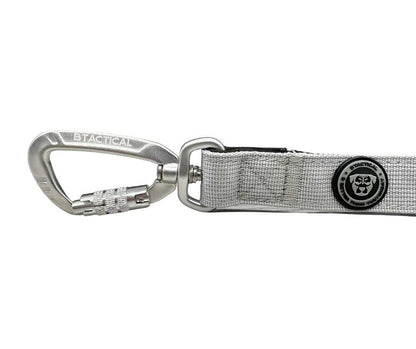 Nylon BTactical™ Carabiner Clip Lead | Misty Grey - The Bark Market