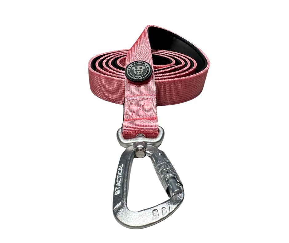 Nylon BTactical™ Carabiner Clip Lead | Pretty Pink - The Bark Market