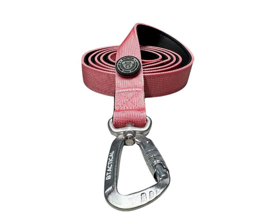 Nylon BTactical™ Carabiner Clip Lead | Pretty Pink - The Bark Market