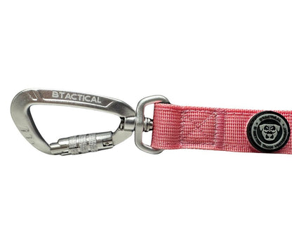 Nylon BTactical™ Carabiner Clip Lead | Pretty Pink - The Bark Market