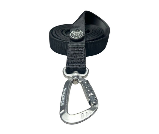Nylon BTactical™ Carabiner Clip Lead | Midnight Black - The Bark Market