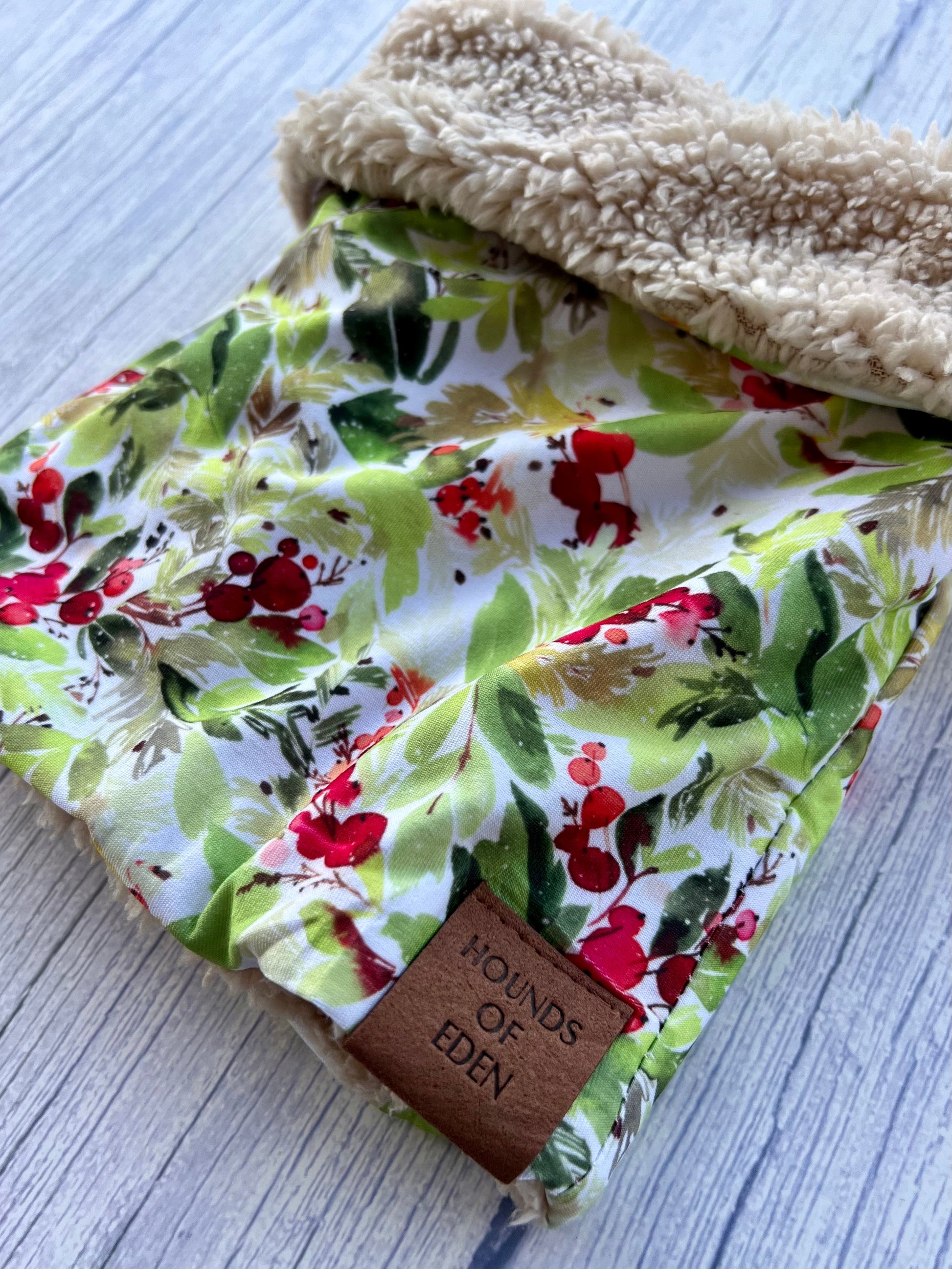 Winter Spruce & Berries Dog Snood - The Bark Market