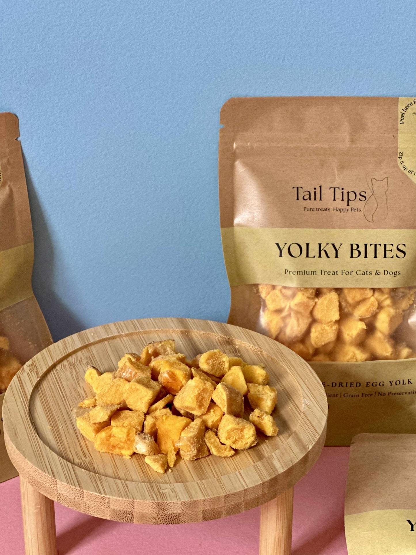 Yolky Bites - 100% Freeze-Dried Egg Yolk Treats | Pure Protein | Tail Tips UK | 40g pack