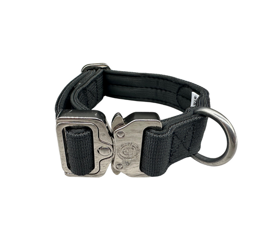Puppy Nylon BTactical™ Collar | Midnight Black - The Bark Market