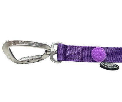 Nylon BTactical™ Carabiner Clip Lead | Lavender Purple - The Bark Market