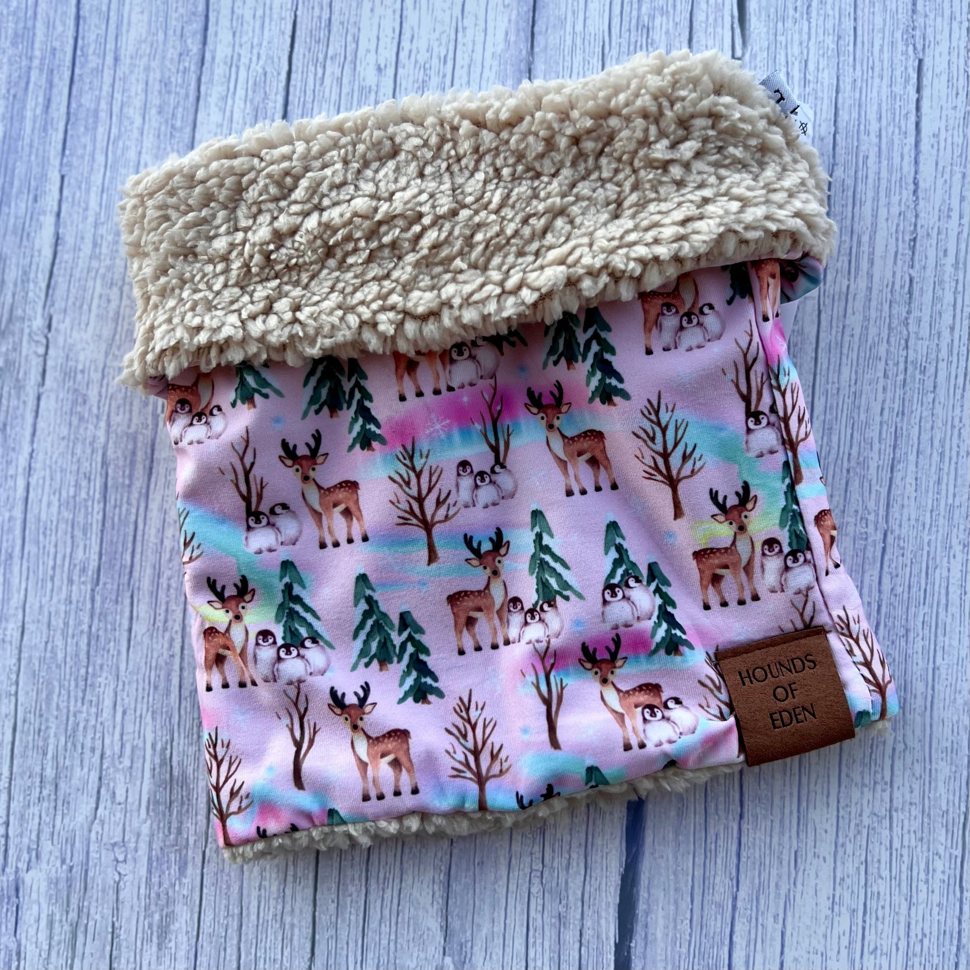 Aurora Nights - Pink Penguin Dog Snood - The Bark Market