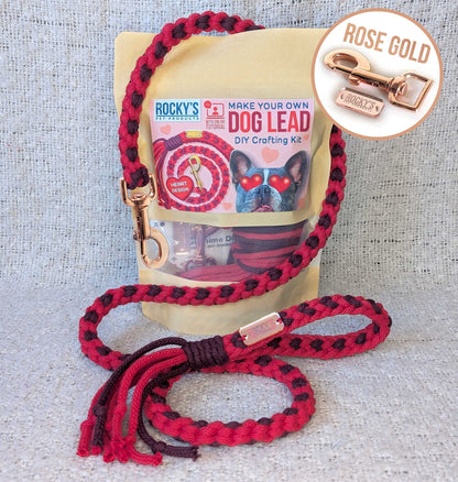 Heart Pattern Red Valentine's Day Make Your Own Dog Lead Craft Kit