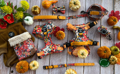 Retro Bloom Leather Dog Collar - The Bark Market