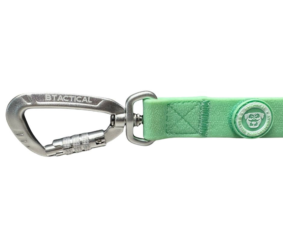 PVC BTactical™ Carabiner Clip Lead | Pastel Green - The Bark Market
