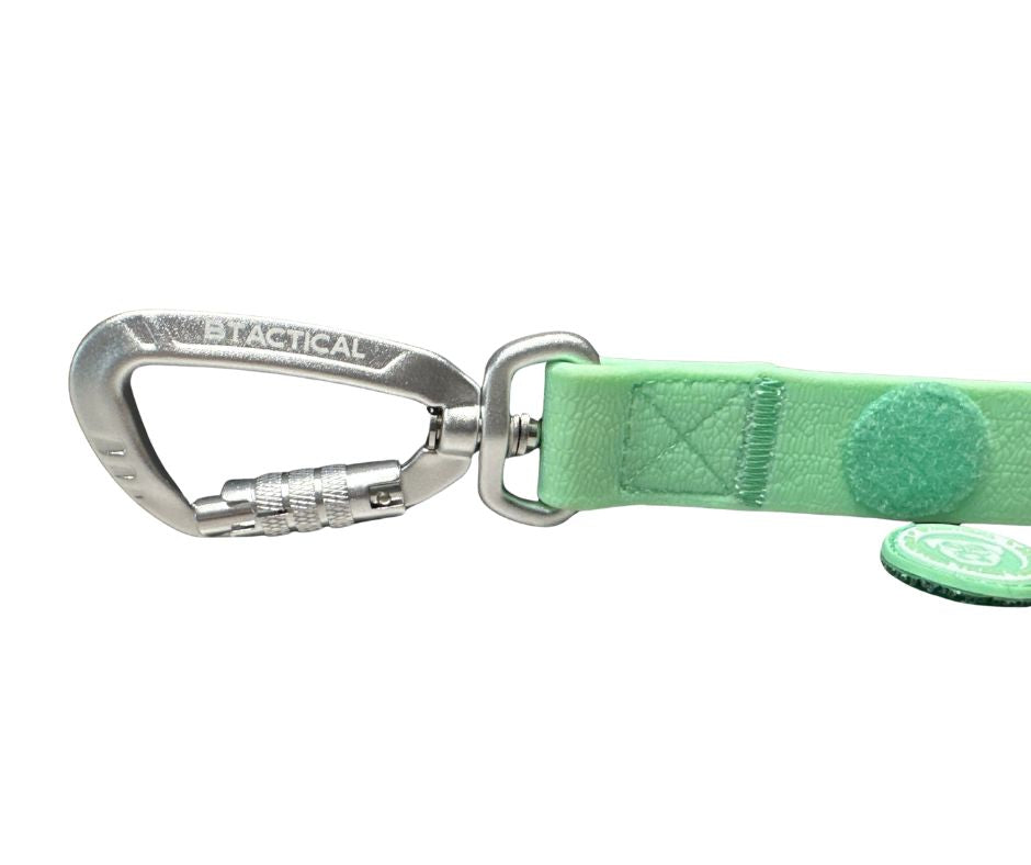 PVC BTactical™ Carabiner Clip Lead | Pastel Green - The Bark Market