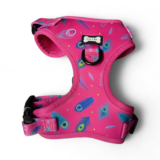 Peacock Power Step-In Adjustable Harness – Pretty, Practical & Perfect for Tiny Pups - The Bark Market