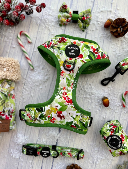 Winter Spruce & Berries Design Dog Harness - The Bark Market