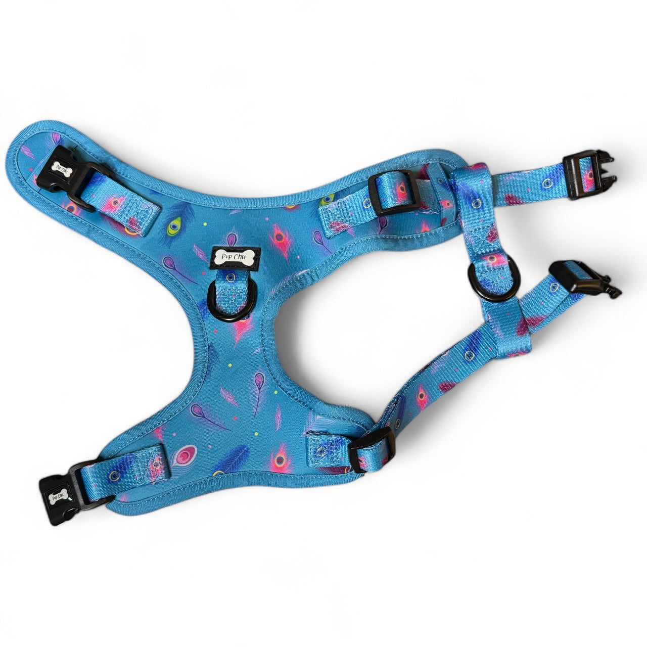 Power Peacock Step-In Adjustable Harness – Easy, Comfy & Made for Stylish Small Dogs! - The Bark Market