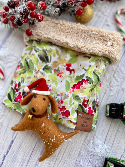 Winter Spruce & Berries Dog Snood - The Bark Market