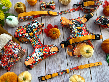 Retro Bloom Leather Dog Collar - The Bark Market