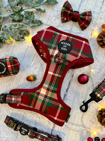 Tartan Me Up - Red & Cream Tartan Design Dog Harness - The Bark Market