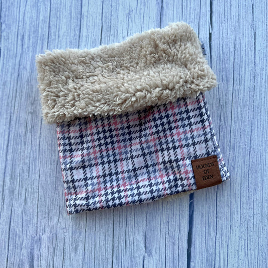 Pink Houndstooth Dog Snood - The Bark Market