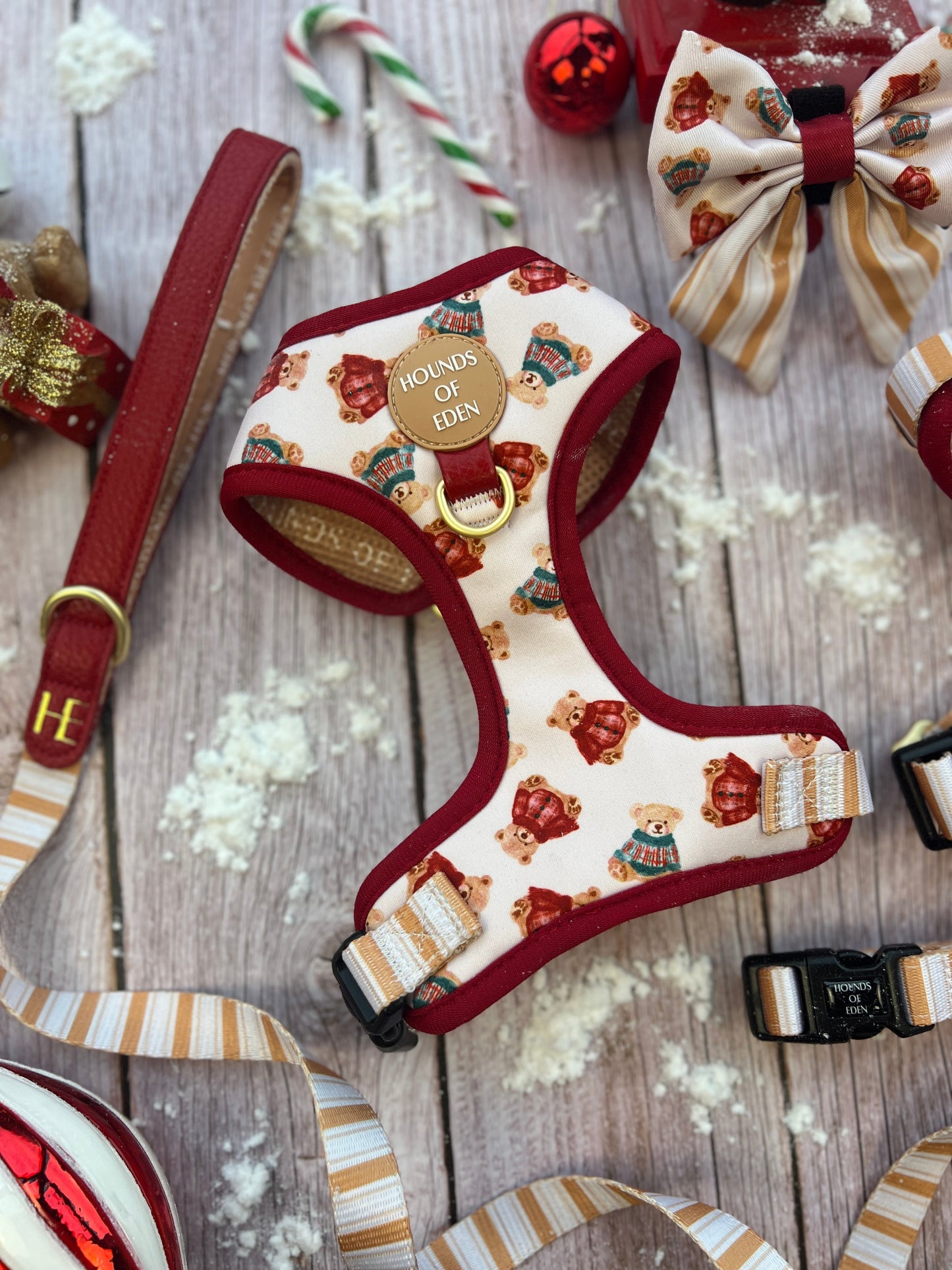 Harrold + Hattie Bears Dog Collar + Tag Holder - The Bark Market