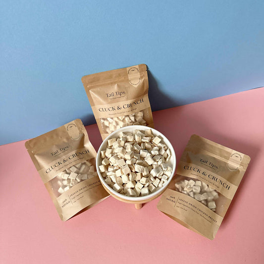 Cluck & Crunch - 100% Freeze-Dried Chicken Treats | Pure & Natural | Tail Tips UK