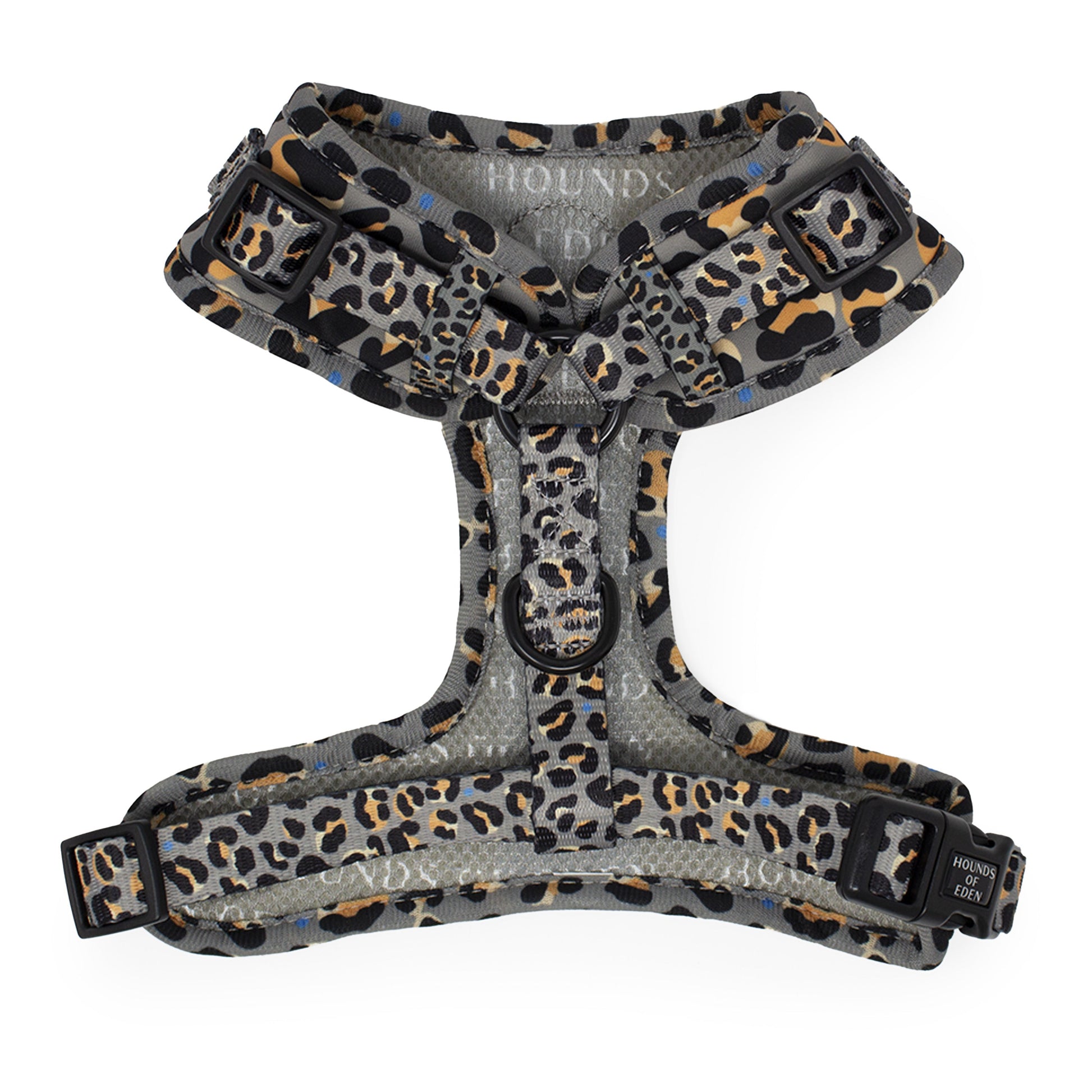 'Steel Leopard' - Khaki/Grey Dog Harness - The Bark Market