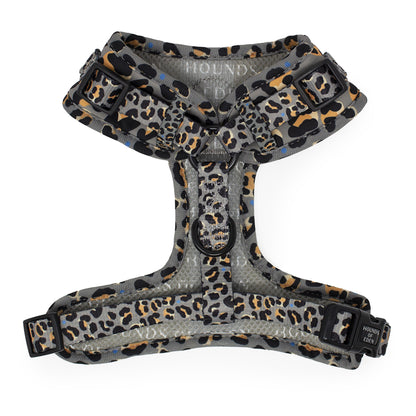 'Steel Leopard' - Khaki/Grey Dog Harness - The Bark Market